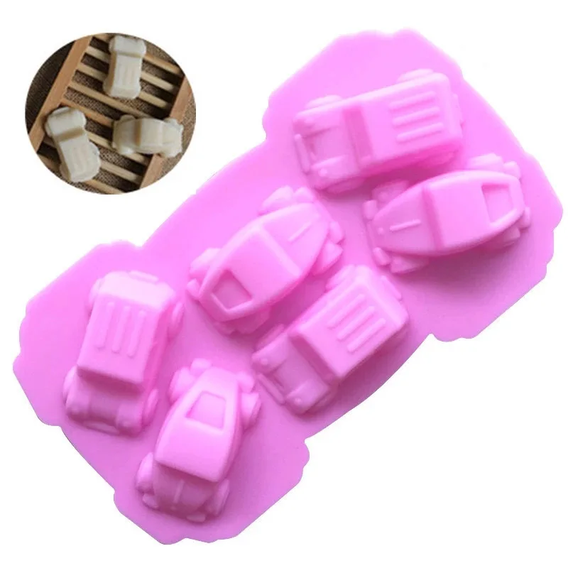 

3D Cartoon Car Modeling Silicone Mold Fondant Chocolate Muffin Ice Baking Pan Soap Pastry Bakeware Kitchen Cake Decorating Tools