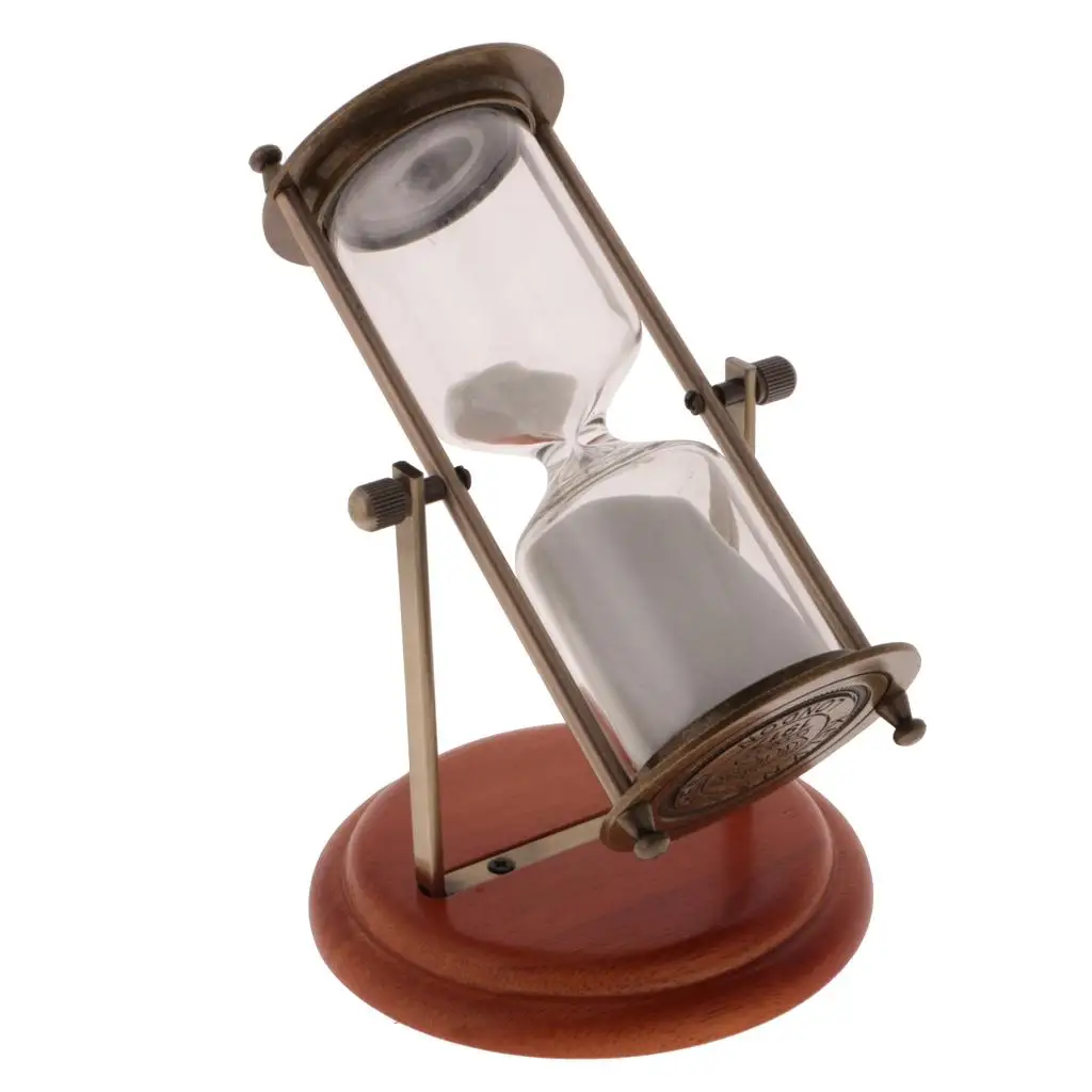 15 Minutes Wooden Frame Rotating Hourglass Sandglass Sand Timer Home Office Desk Decoration