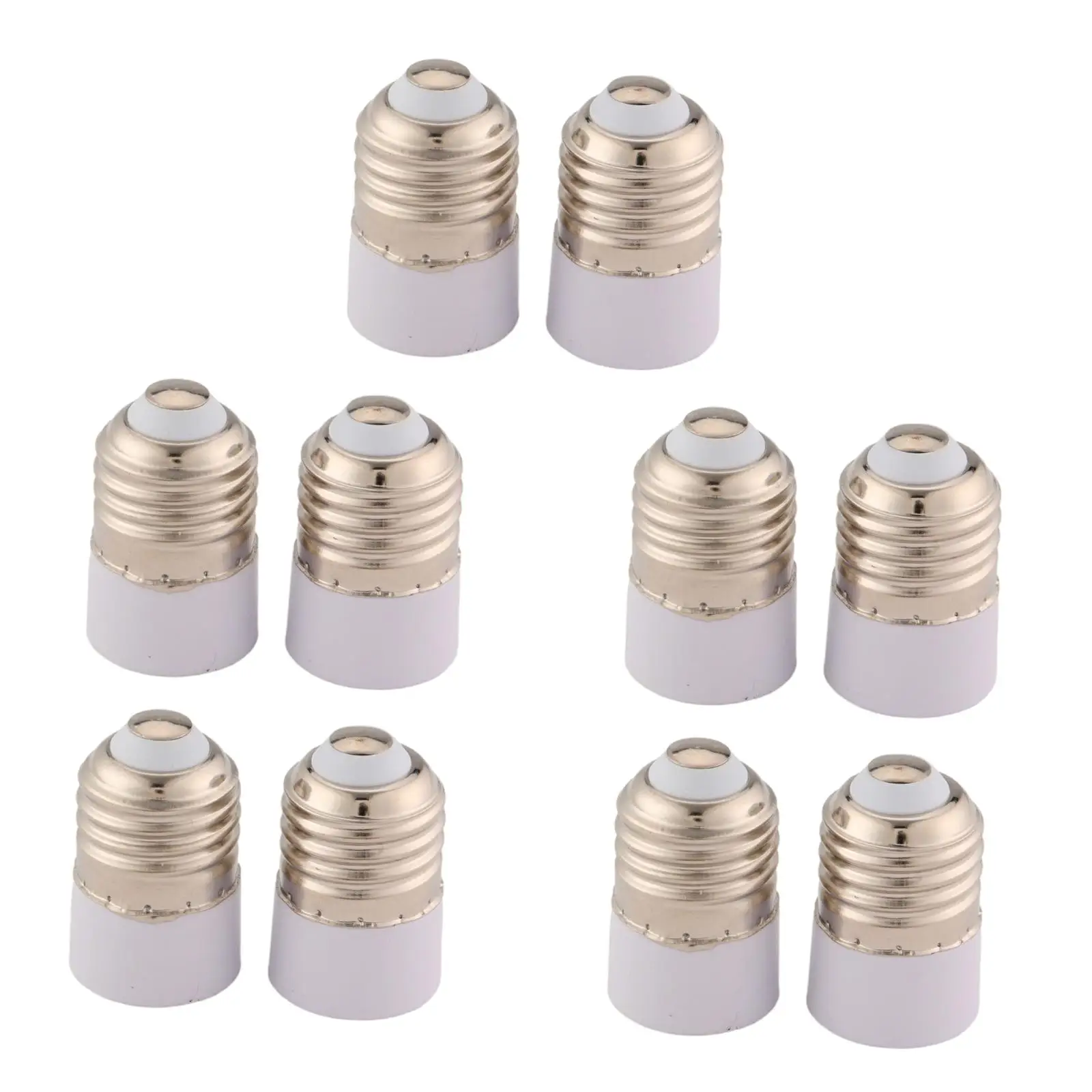 10Pcs E27 to E14 Socket Adapter Durable Practical Heat Resistant 2.8x4.3cm LED Lamp Holder Lamp Adaptor Socket Converter