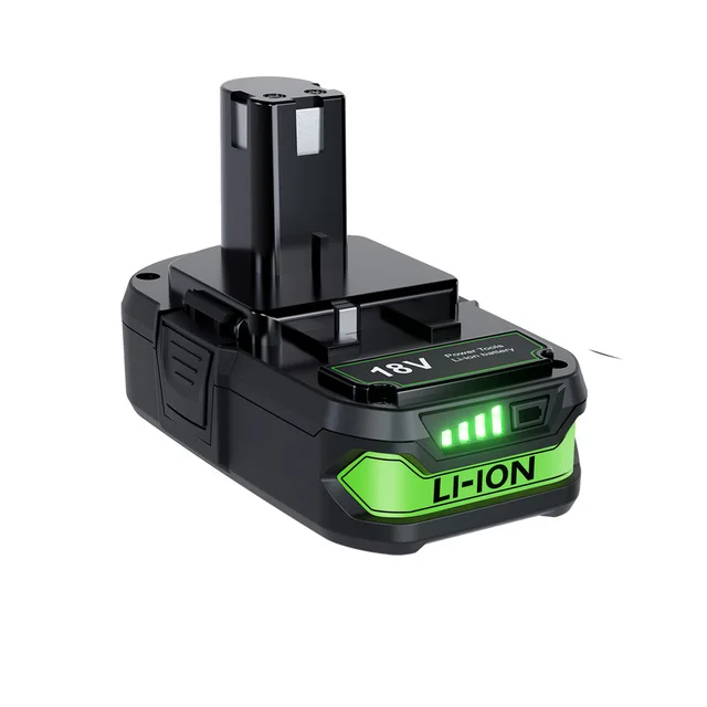 2 Batterie Litio Ryobi 18V 5000mAh - Ricambio Compatibile Con P102, P103, BPL-1815 E Altri Modelli, Con Indicatore LED - Foto 4