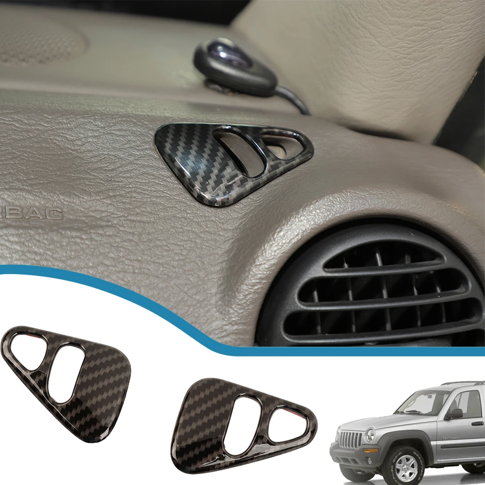 

Car Center Console Air Vent Outlet Panel Decoration Cover Sticker Trim for Jeep Liberty 1999-2007 Interior Mouldings Accessories