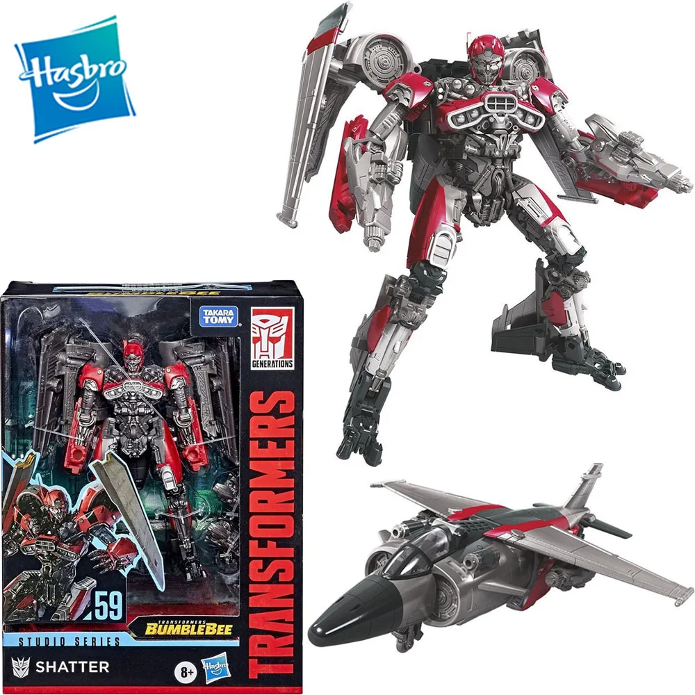

Original Hasbro Transformers Studio Series 59 Deluex Class Shatter Car Model Anime Action Figure Collection Gift