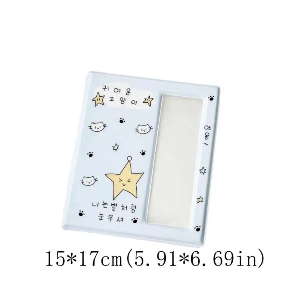 Cute Cartoon 4 Continuous Albums 64 Pockets Clear Pockets Photo Album Holder with Inner Page PVC Small Card Collect Book