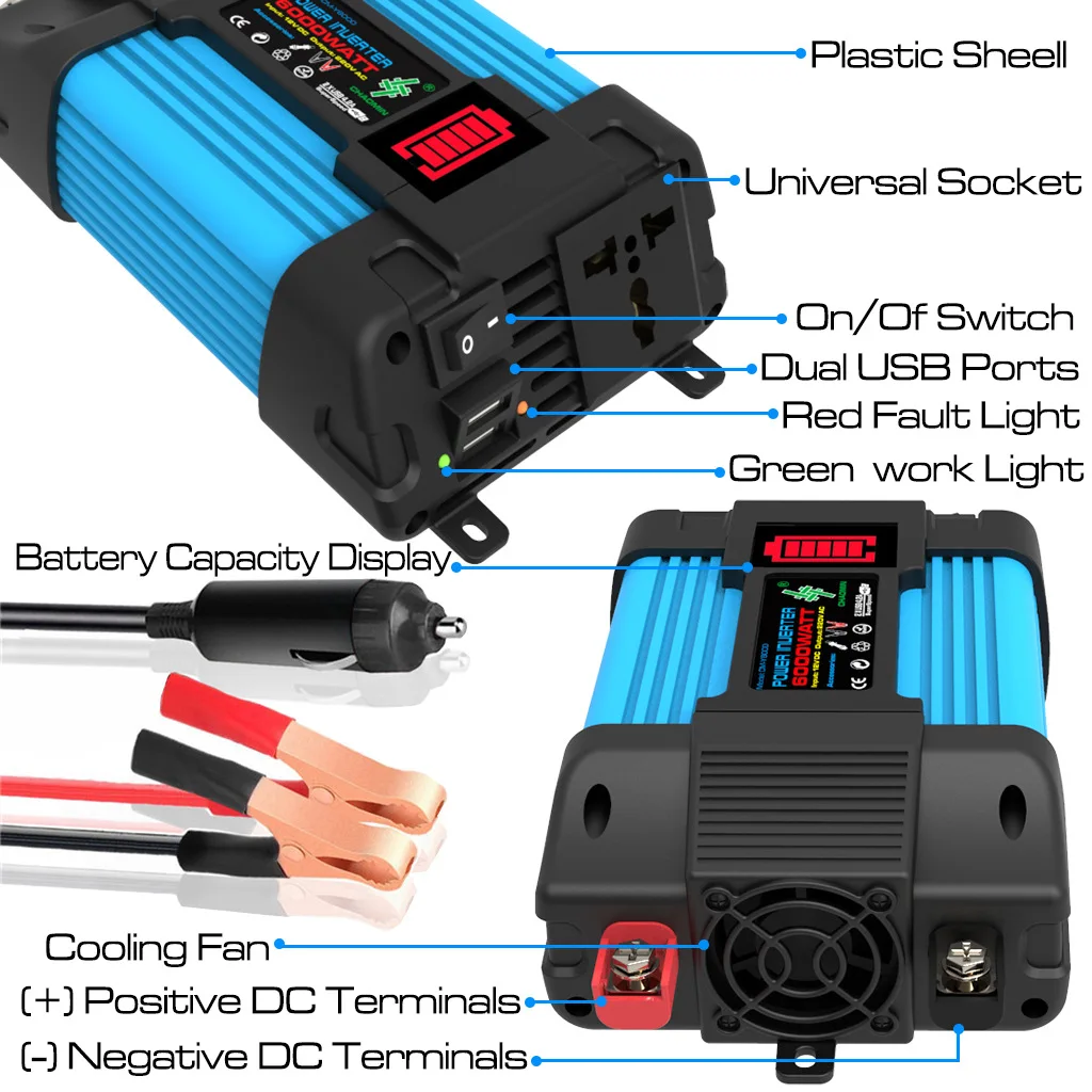 Solar Charger Inverter DC 110V/220V Solar Panels System 12V Battery Charge Controller 6000W Solar Inverter Complete Power Generation