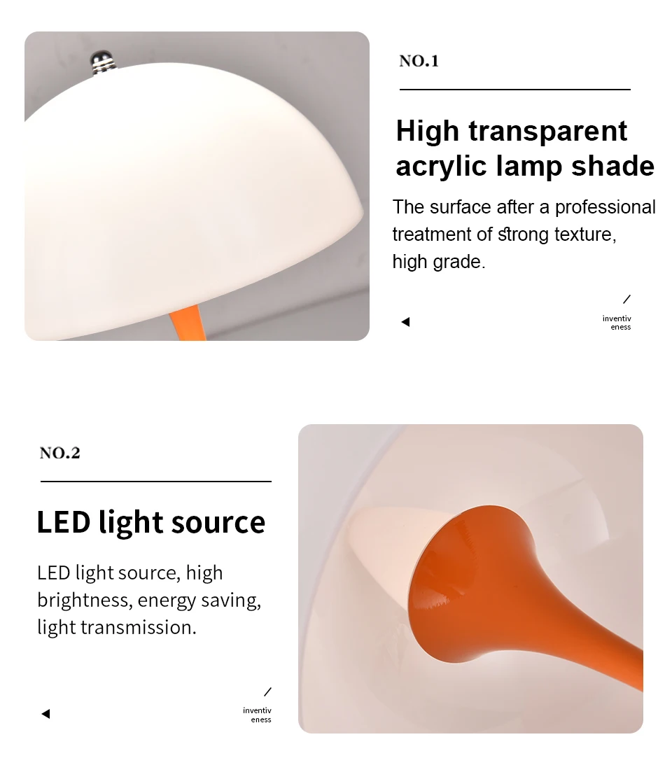 LED mushroom small table lamp portable USB charging dimmable flower bud lamp bedroom bedside lamp 4