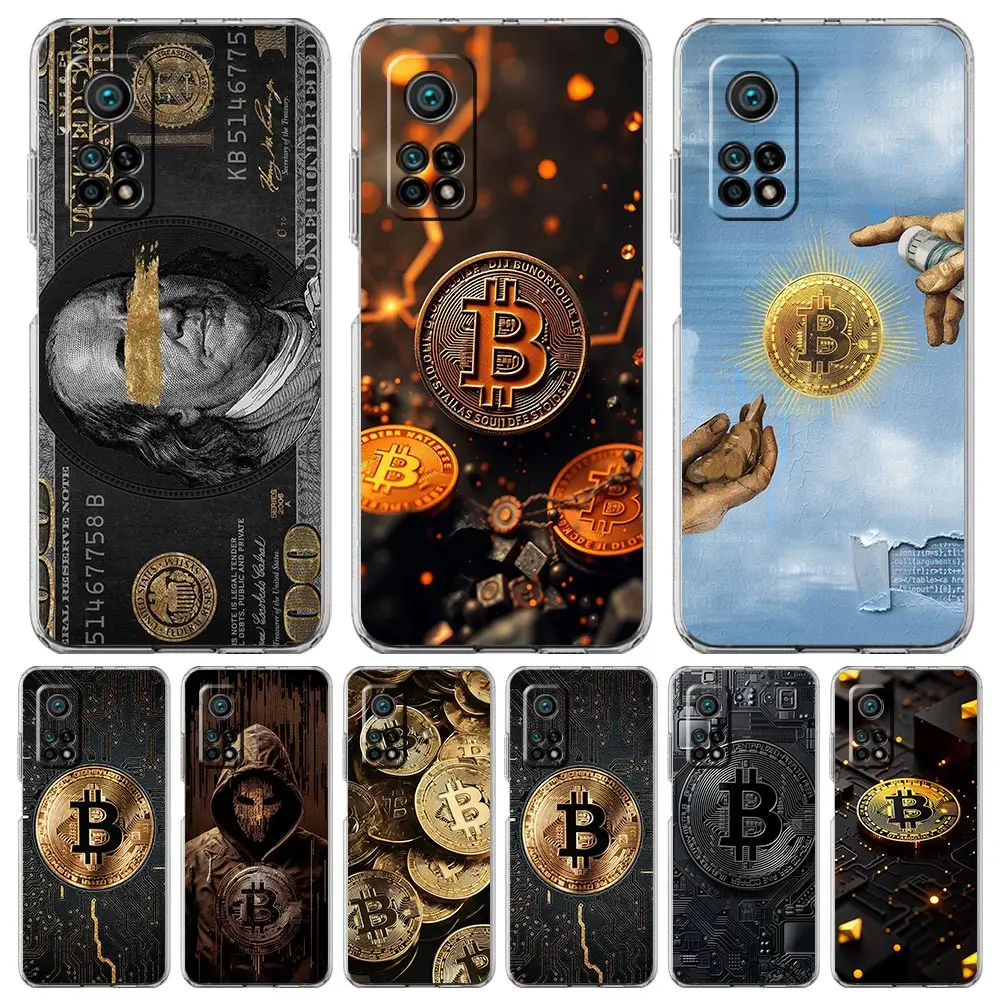 Luxury Bitcoin Design Soft Clear Phone Case Cover