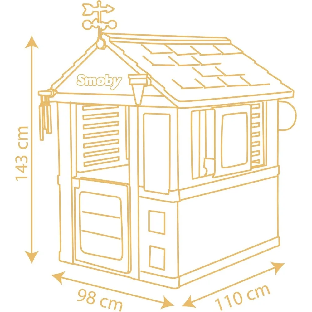 Multipurpose Theater Children's Garden Cabin - Weather Themed Fun Activities Suitable for garden courtyards, free shipping 6