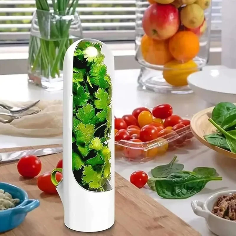 Vegetable Crisper 1pc and 2pcs Herb Vegetable Anti-crush Crisper Creative Cilantro Cup Storage for Home Use