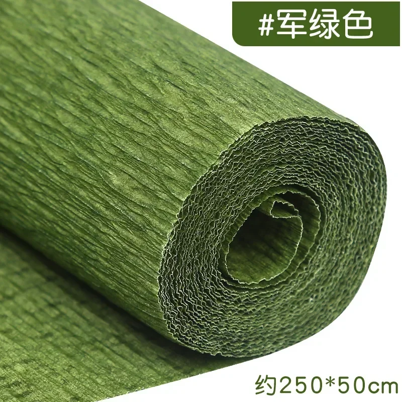 Colored Crepe Paper Roll for DIY Crafts and Gift Wrapping (50x250cm)