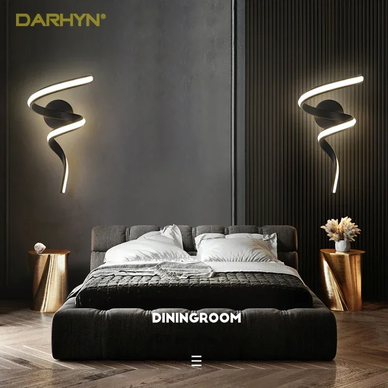 Modern Minimalist LED Wall Lamp Home Indoor Decor wall Sconce For Living Room Bedroom Bedside Lustres Backgroud Light Decoration