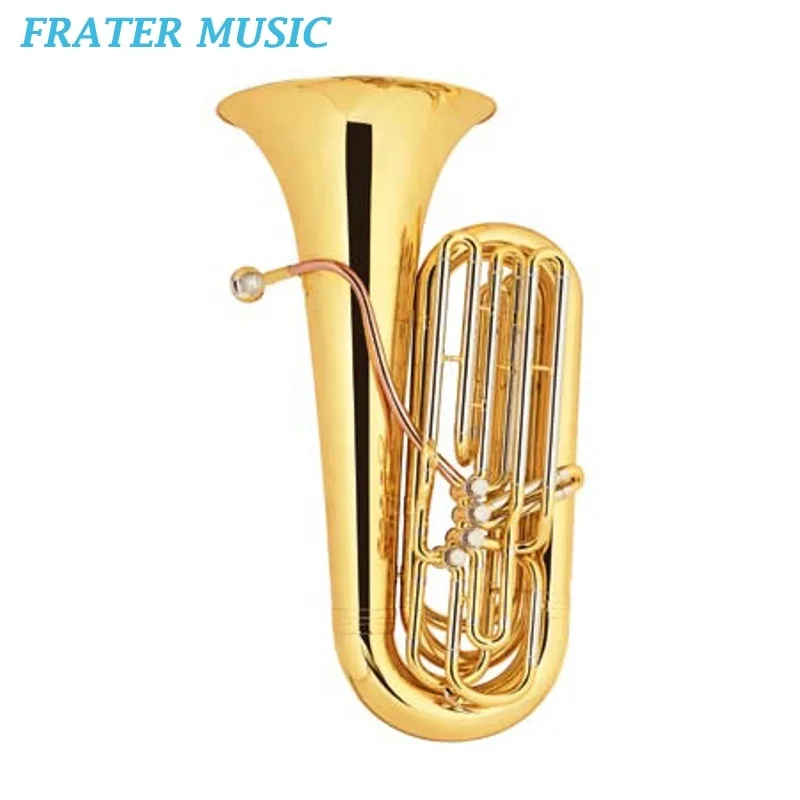 High Grade Clear Lacquer Bb Tone 4 Frontal Pistons Valve Small Tuba (JTU-802)