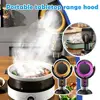 Portable Desktop Exhaust Fan Hood Domestic Hot Pot Smoking Machine Table Adjustable USB Rechargeable Home Kitchen BBQ Ventilator 2