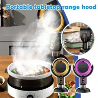 Portable Desktop Exhaust Fan Hood Domestic Hot Pot Smoking Machine Table Adjustable USB Rechargeable Home Kitchen BBQ Ventilator 2