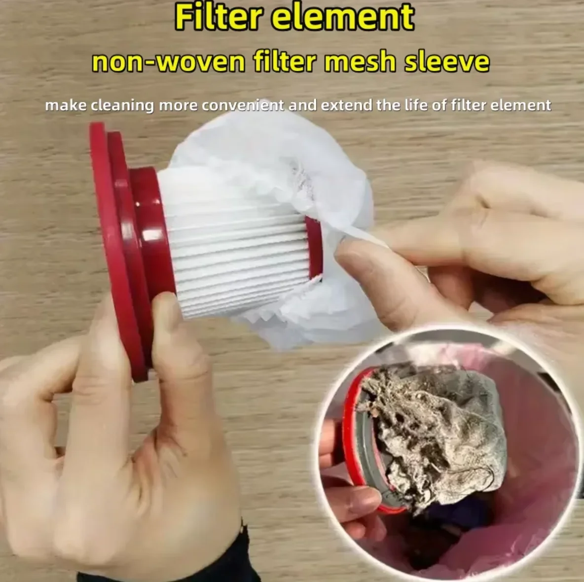 100Pcs vacuum cleaner filter Disposable Home Vacuum Cleaner Filter Mesh Dust Collection Cover Accessories