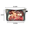 Oil Painting By Alphonse Mucha Print Cosmetic Case Women Makeup Pouch Lipstick Storage Toiletry Bags Ladies Cosmetic Washing Bag 4