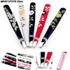 1pc Stainless Steel Eyebrow Tweezer Flower Printed Eyebrow Tweezer Slant Tip Hair Removal Makeup Tool 2
