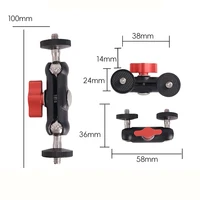 Camera Metal Super Clamp with Double Ball Head Magic Arm for DSLR Monitor Light Mic Gopro Phone Mount Photography Accessories - Image 5