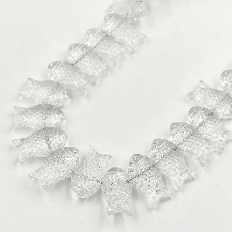 Fish shape crystal glass beads 8x15mm fish shape crystal glass beads for jewelry making DIY craft beads for bracelet earring hairpin accessories