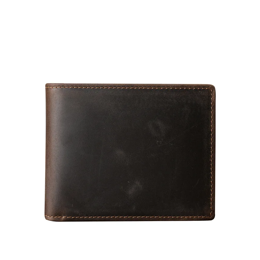 Genuine Leather Men's Wallet Short Style with Multiple Card Slots