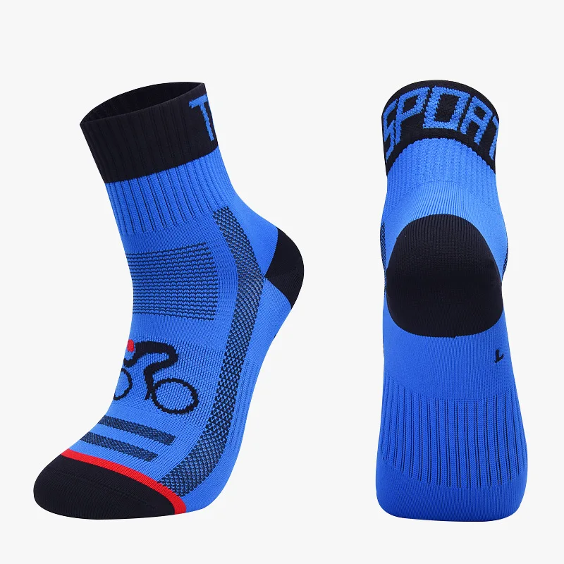 

2 Pairs Adults Football Socks Mid Tube Breathable Quick Dry Cycling Socks Professional Anti-slip Sports Stockings Size EU40-44