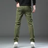 New Plus Size High End Casual Pants for Men's Straight Stretch Loose Mid High Waist Long Pants Brand Clothing Slim Jeans 28-44 6