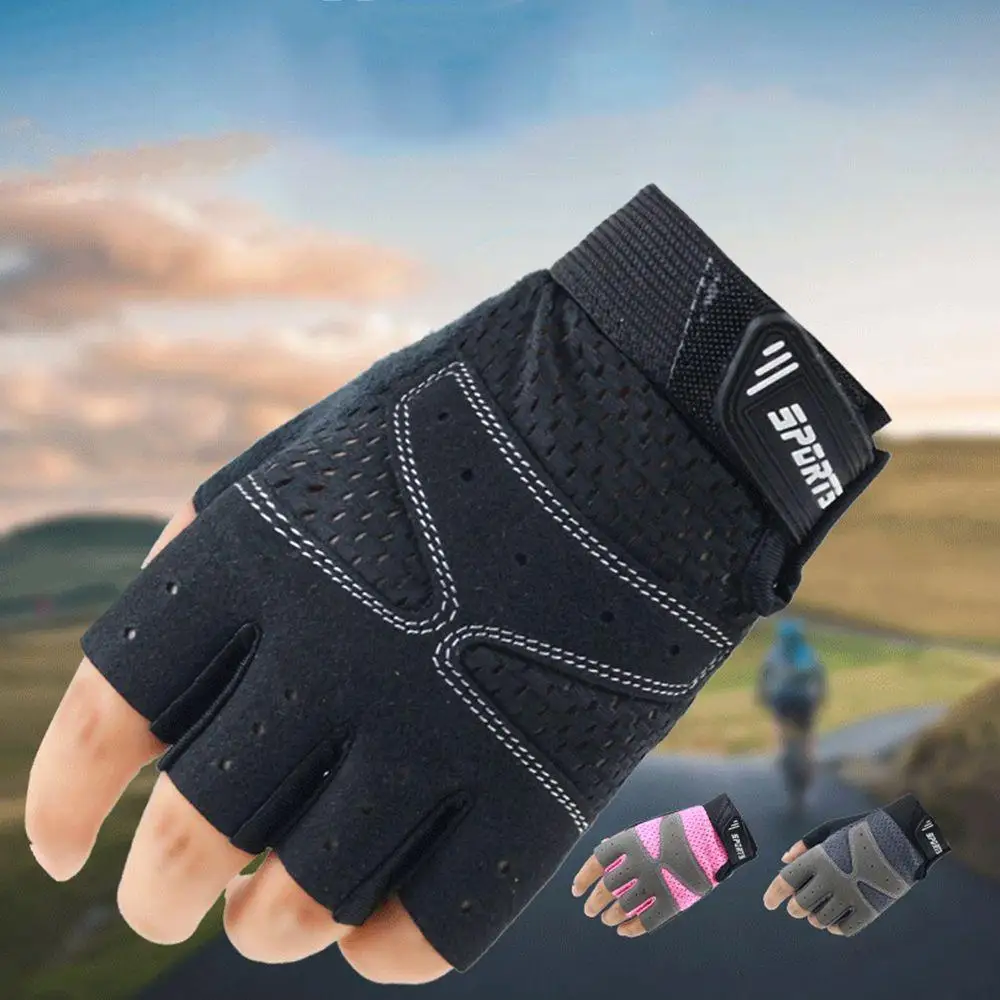 

Protection Half Finger Rubber Anti-sweat Anti-shock Women Cycling Gloves Road Bike Gloves Unisex Gloves Outdoor Sports Gloves