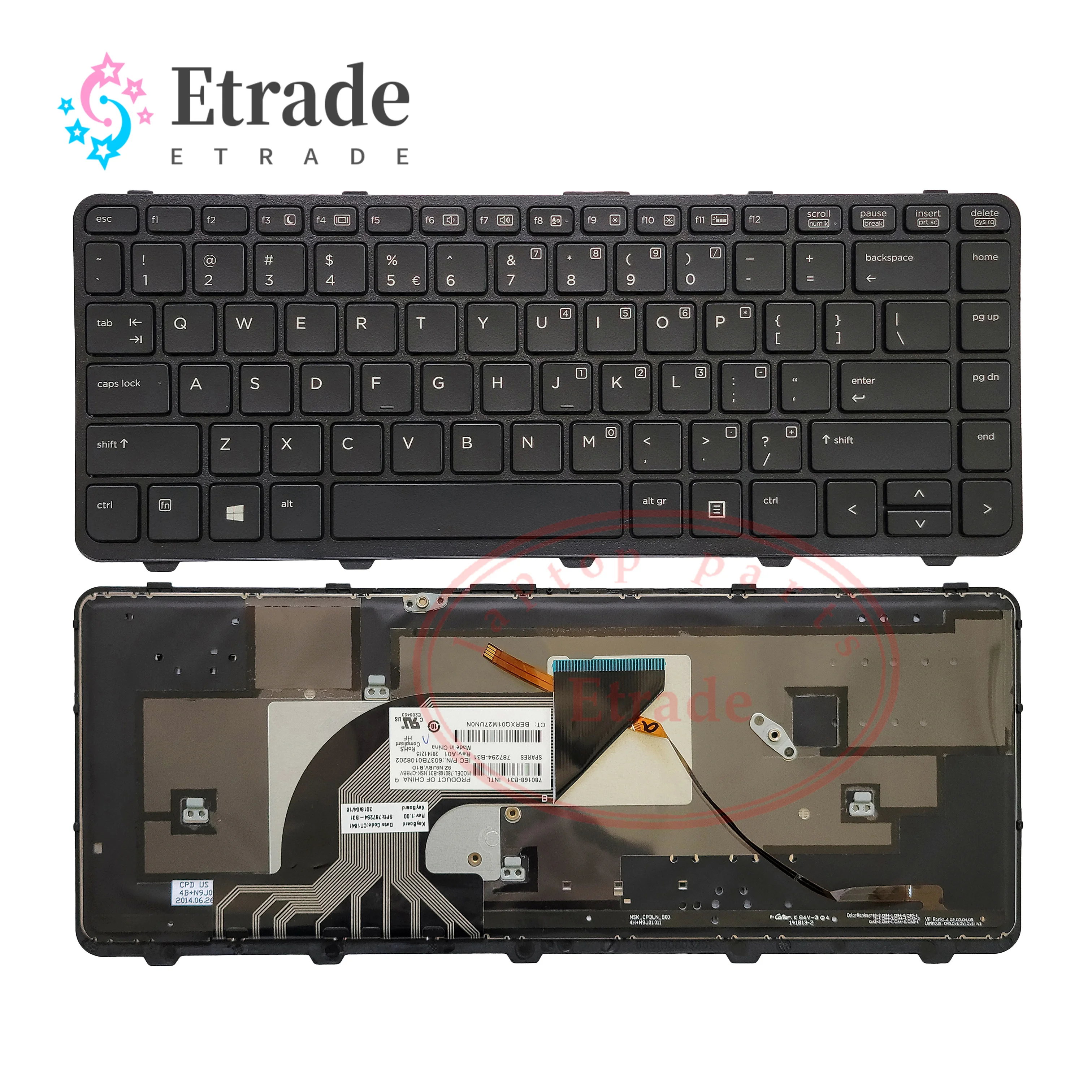 Nuovo Originale Per Hp Probook 640 G1 645 G1 Series Laptop Tastiera Integrata 738687-B31 041 Ba1 787294-051 061 131 151 261 271 B31