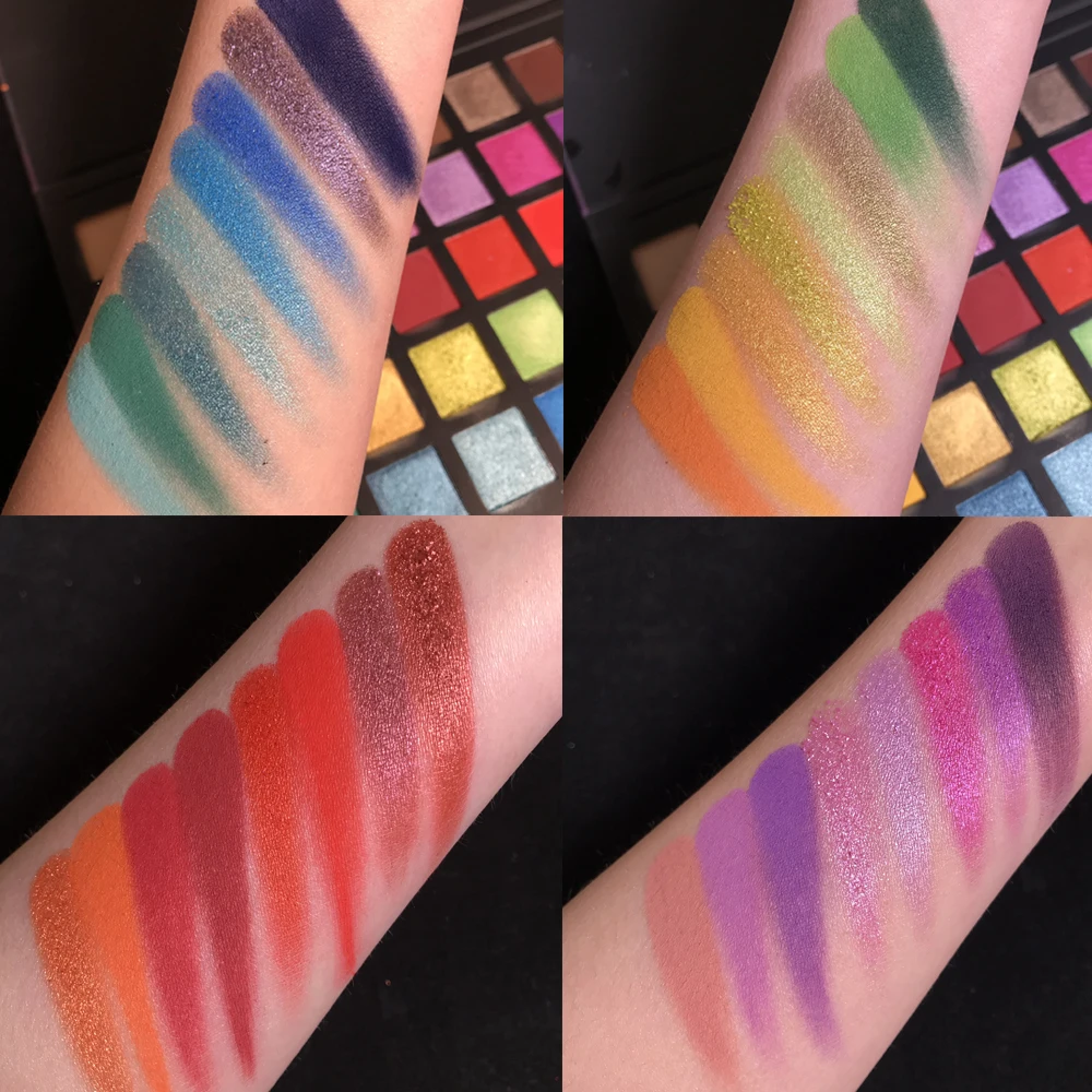 Spotlight 40 Color Eye Shadow Palette Colorful Artist Shimmer Glitter Matte Pigmented Powder Pressed Eyeshadow Makeup Kit