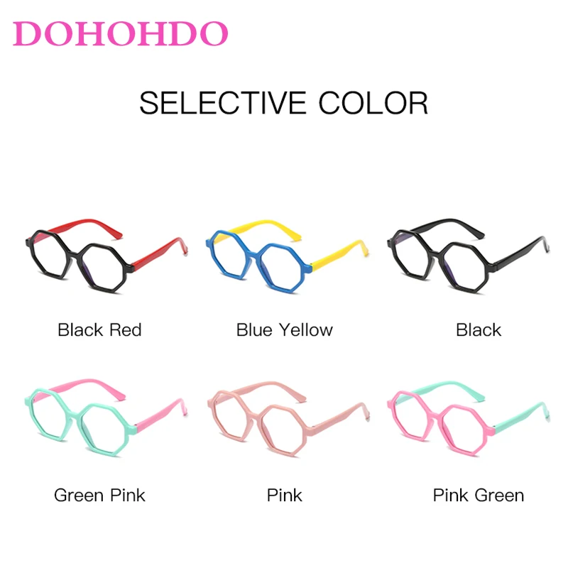 DOHOHDO Kids Anti Blue Light Blocking Glasses Children Optical Frame Eyeglasses Boys Girls Computer Transparent Eyewears UV400
