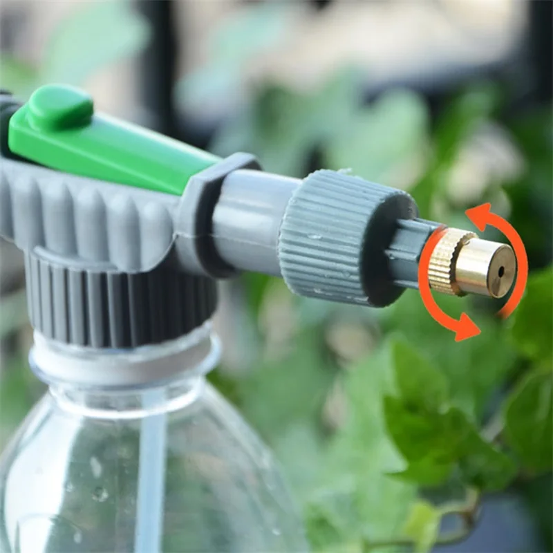 Gardening Watering Sprayer Beverage Bottle Watering Can High Pressure Small Manual Pressure Adjustable Spray Head