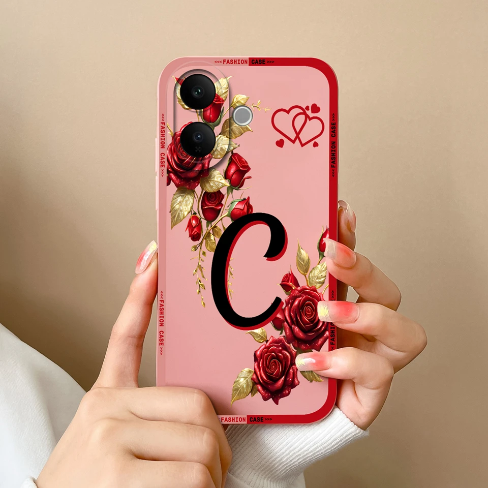 Elegant Flower Letter Design Phone Case - Beautiful Simplicity Collection