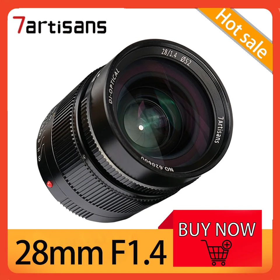 

7Artisans 28mm F1.4 Full Frame Large Aperture MF Portrait and Landscape Photography Lens for Leica M/Sony A7II