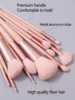 12Pcs Pink Makeup Brush Set Make Up Concealer Blush Powder Brushes Eye Shadow Highlighter Foundation Brush Cosmetic Beauty Tools 3