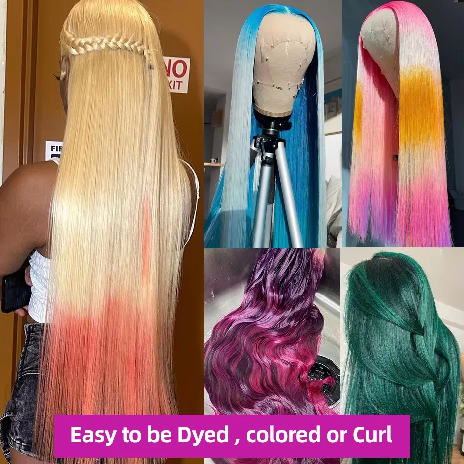 40 50 Inch Blonde 613 Hd Lace Frontal Wig 13x6 Straight Human Hair Wigs Brazilian Colored Lace Front 100% Human Hair For Women 5
