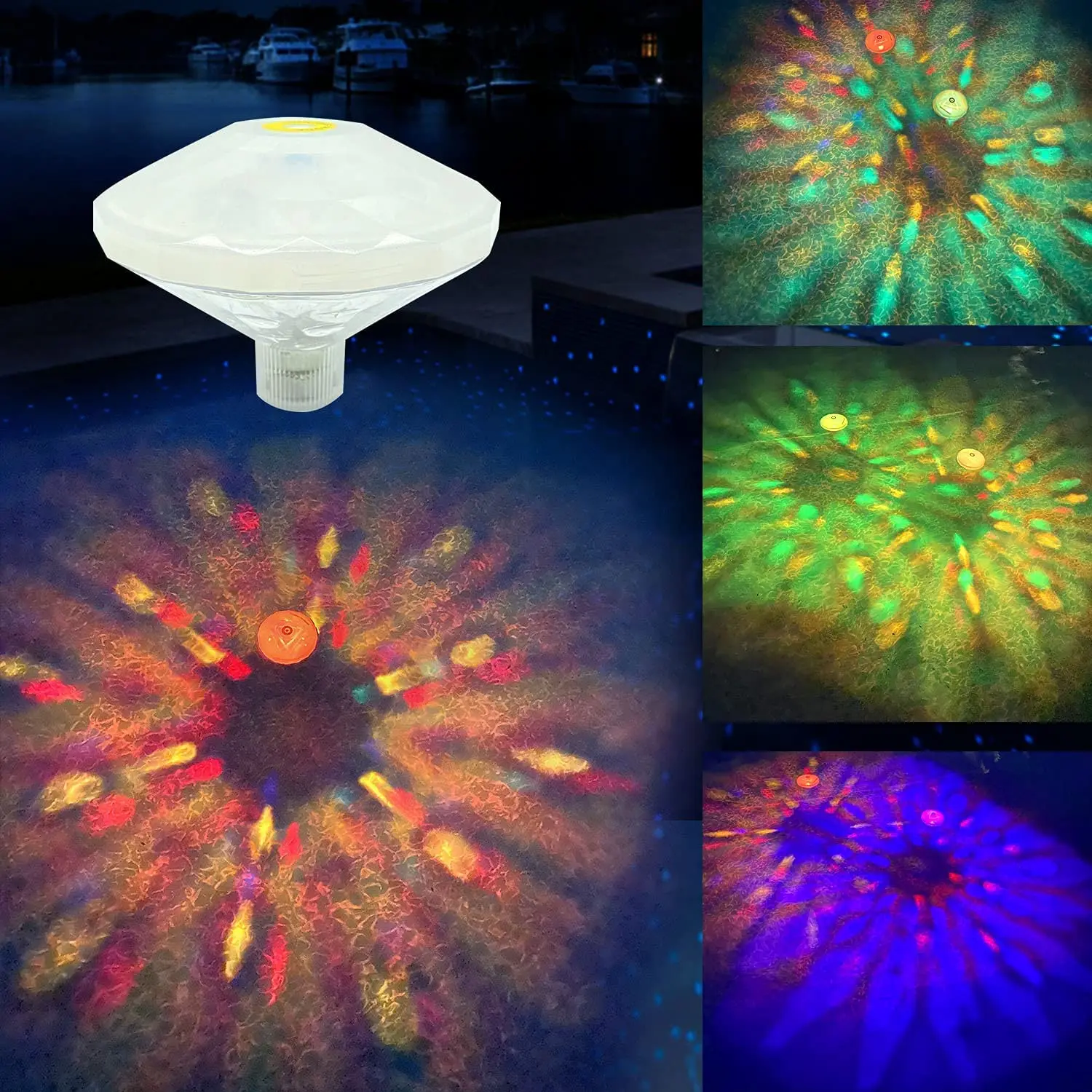 Pool Lights Floating Underwater Waterproof LED Pond Lights for Inflatable Pool Intex Pool Swimming Pool Disco Party Pond Decor