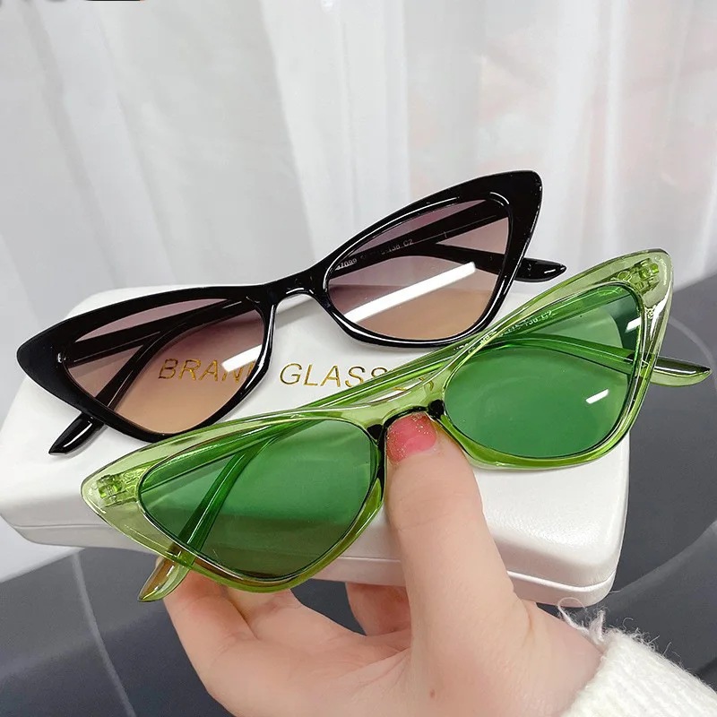 

NEW Fashion Colorful Eyewear Outdoor Goggles Summer New Vintage Cat Eye Sunglasses Women Sexy Retro Small Cateye Sun Glasses