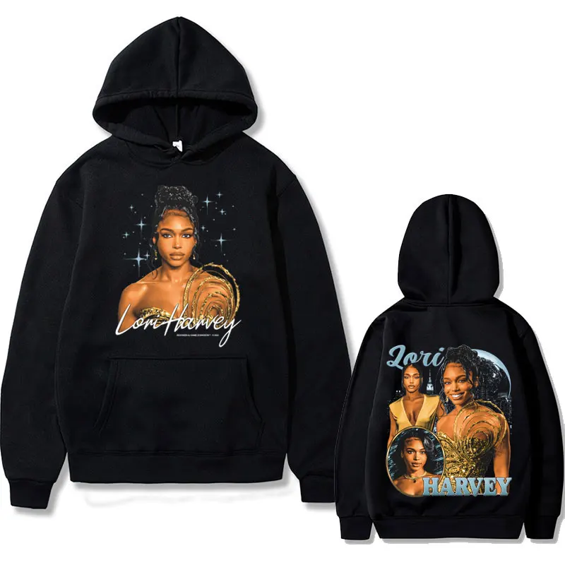 Lori Harvey Sexy Art Aesthetic Graphic Hoodie Men Women Hip Hop Oversized Sweatshirt High Quality Unisex Fashion Vintage Hoodies