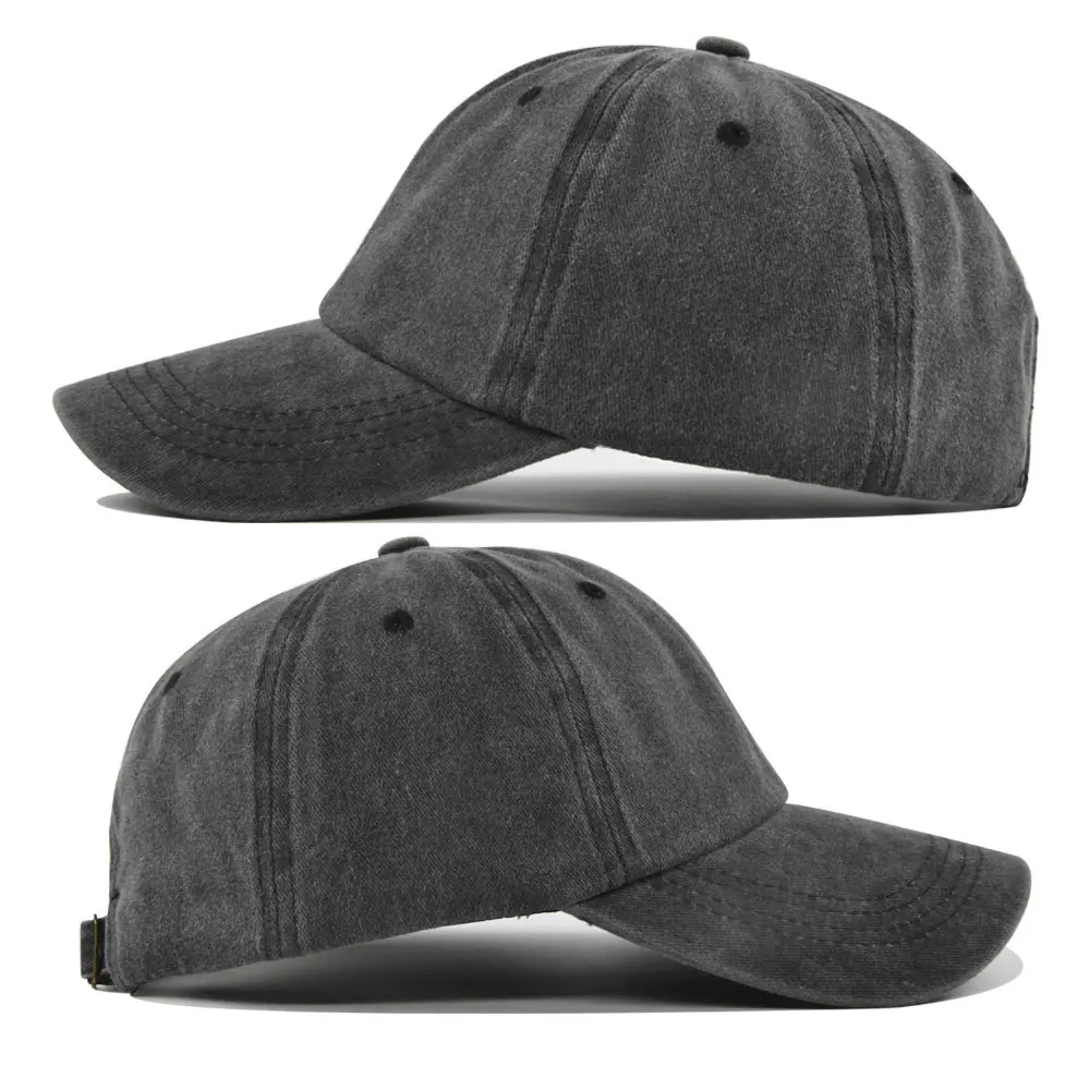 Baseball Cap Washed Cotton Men Women Snapback Hat Vintage Hip Hop Caps Solid Color Dad Hat Bone Casquette Outdoor Casual Sport