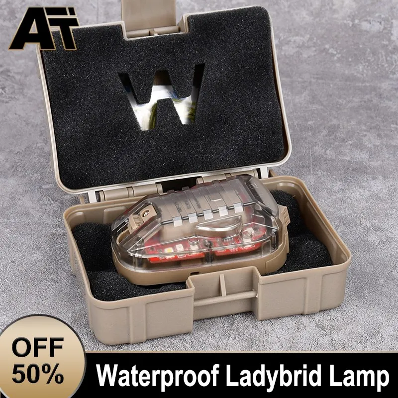 WADSN Waterproof Ladybird Lamp Tactical Survival Safety Flash Light Fast Helmet Strobe Light for Camping Hunting Survival Tool