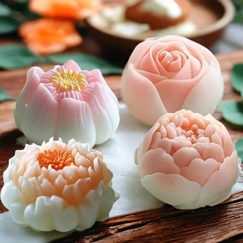 Lotus and Peony Flower Silicone Candle and Resin Mold Set