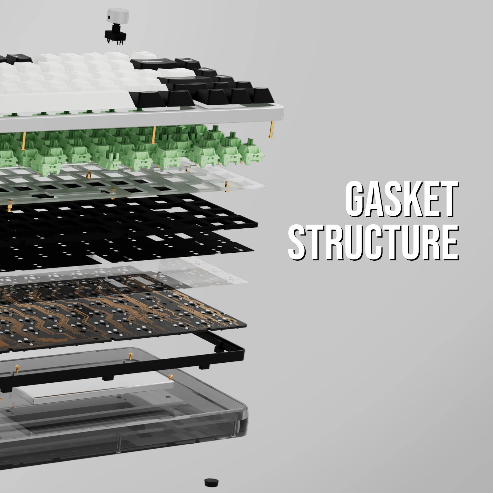 KiiBOOM Breeze 75 75% アルミニウム & アクリル ホットスワップ対応