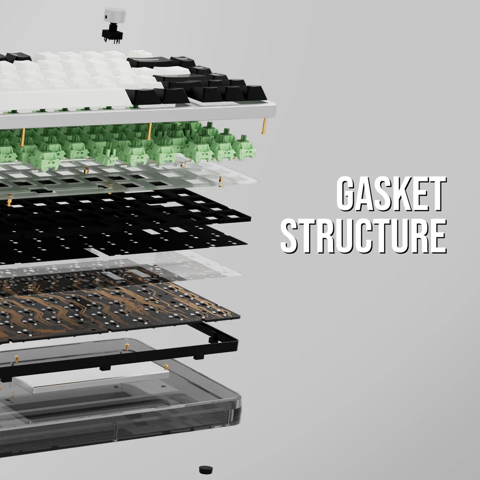 KiiBOOM Breeze 75 75% アルミニウム & アクリル ホットスワップ対応