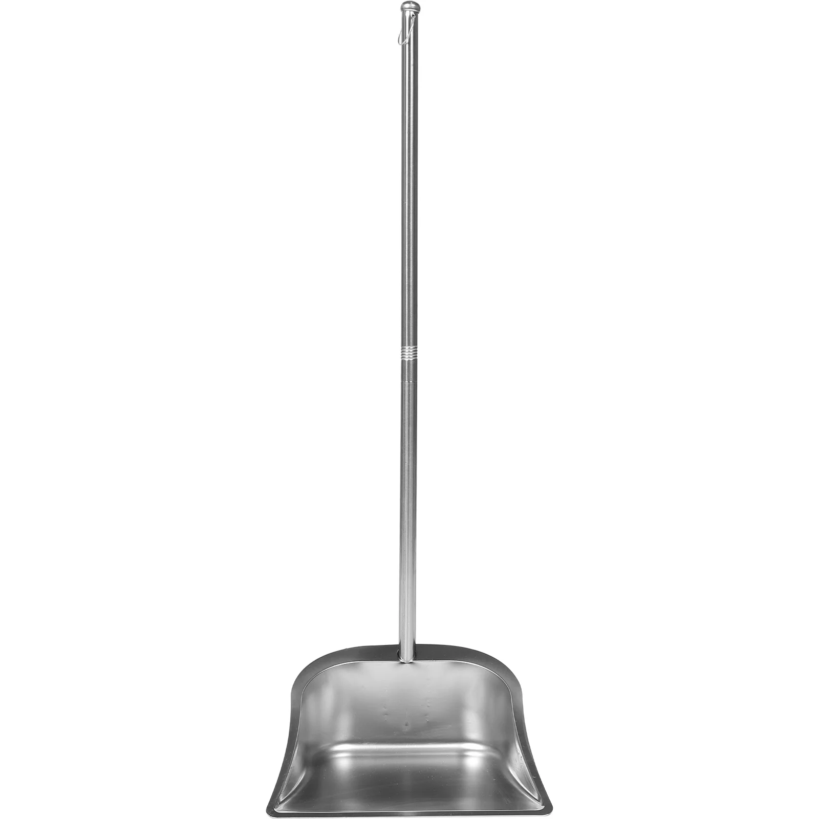 

Stainless Steel Trash Dustpan with Long Handle Garbage Pans Metal Standing Anti Rust