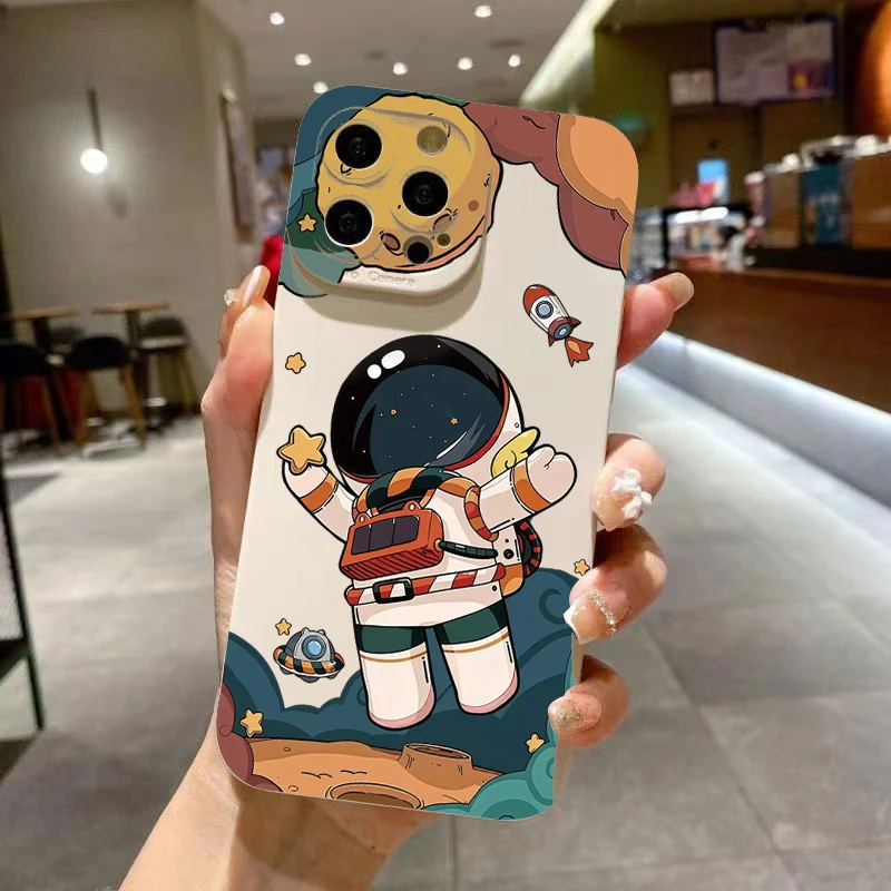 Cartoon Astronaut Phone Case – Stylish and Durable Protective Cover