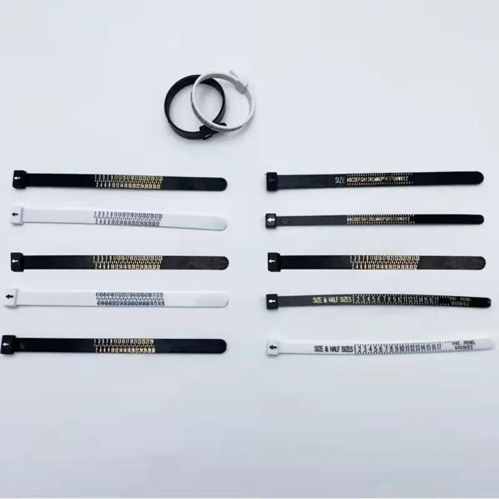 반지 사이즈 측정 테이프 재사용 가능 정밀 손가락 게이지, 보석 제작, 선물 쇼핑, 가정용, 미국, 유럽, 영국 반지 사이즈 도구