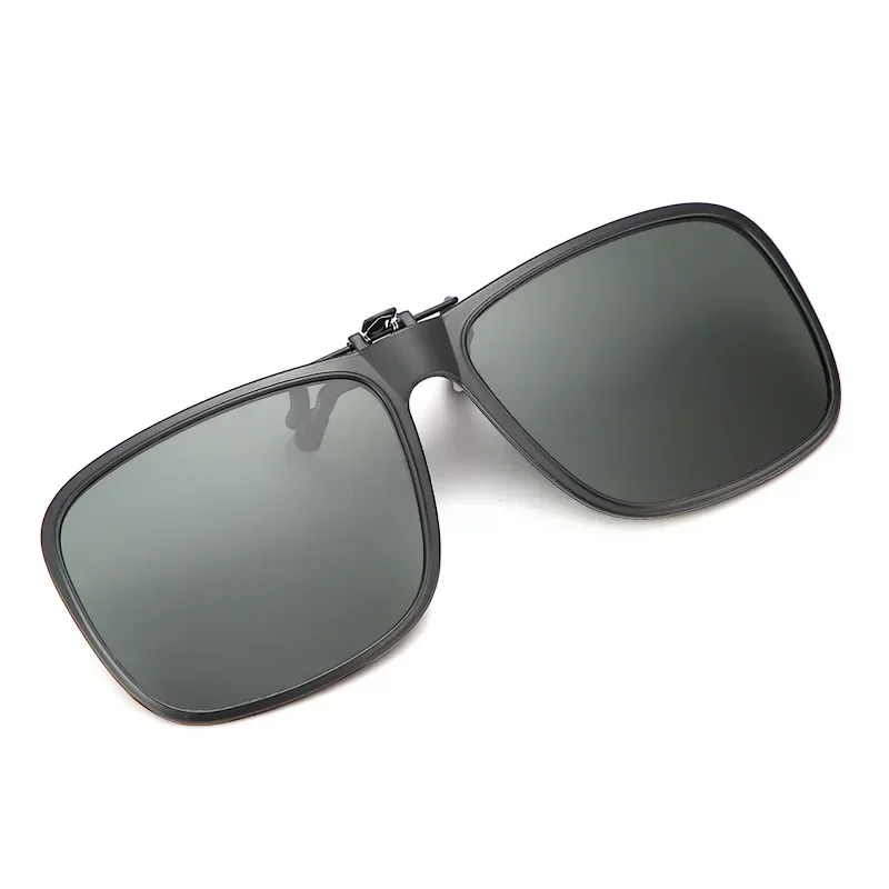 Polarized Flip-Up Clip-On Photochromic Sunglasses with UV400 Anti-Glare Lenses