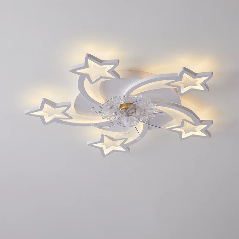 LED Ceiling Fan Light Simple Modern Lamp Living Room Flower-Shaped Lamp Atmosphere Dining Room Bedroom Decoration Fan light