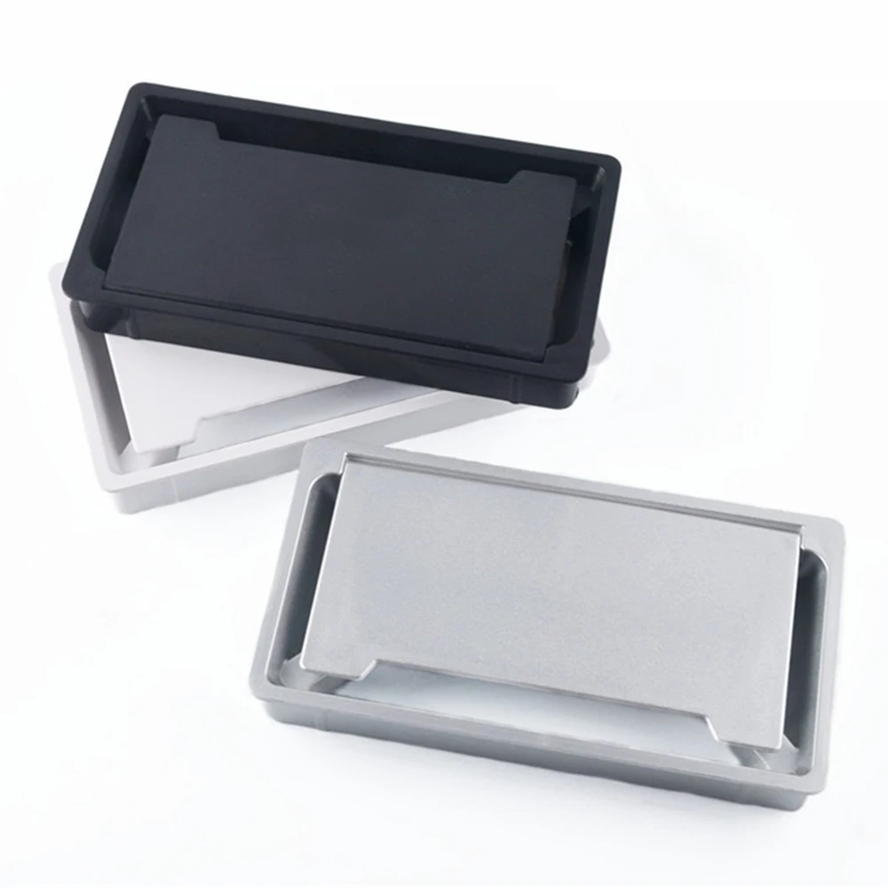 1pcs Desk Threading Box Rectangular Desk Threading Box Outlet Hole