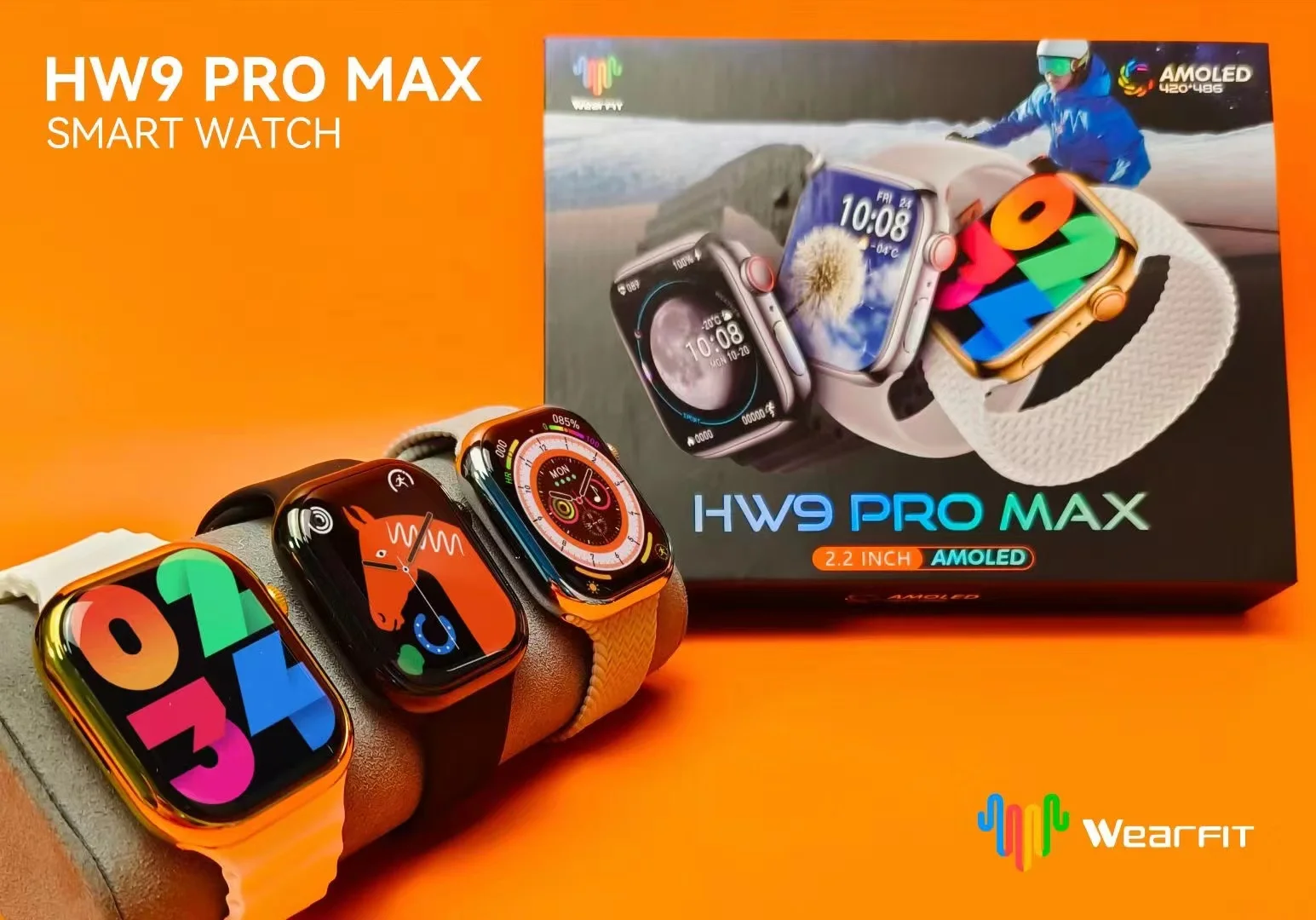 HW9 Pro Max reloj inteligente para hombre y mujer, accesorio de pulsera ...