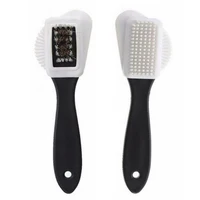 1pc 2-Sided Cleaning Brush Rubber Eraser Set Fit For Suede Nubuck Shoes Stain Dust Shoes Brush Steel Plastic Rubber Boot Cleaner 2